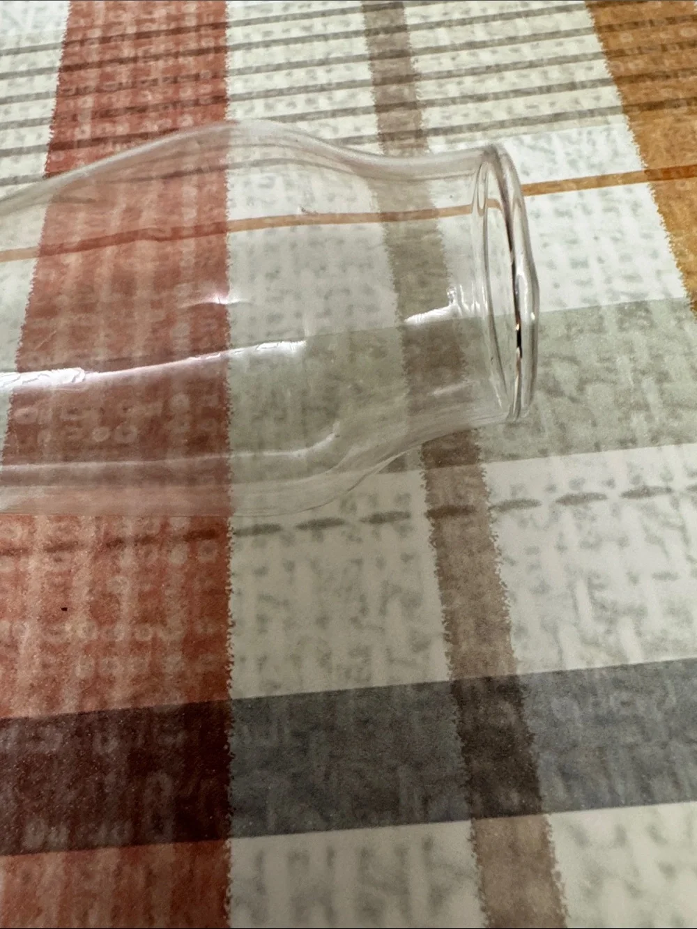Minature Clear Glass Hurricane Vases - Pair